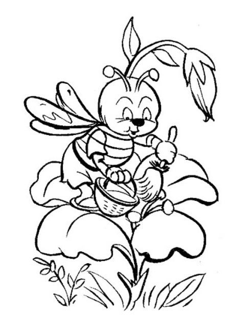 Free printable Bee coloring page #169 from Animals collection