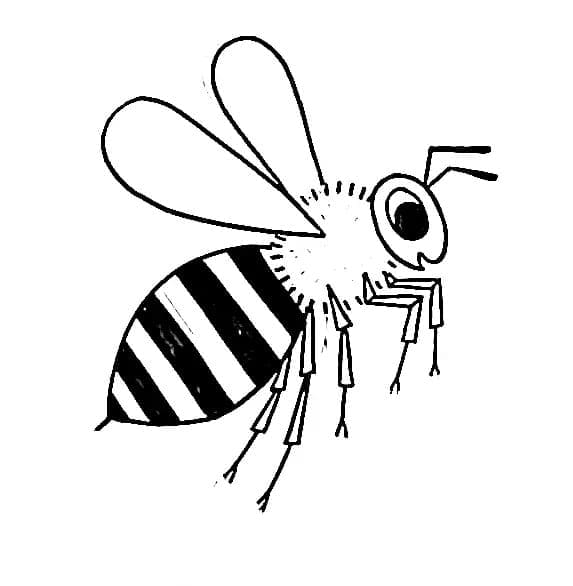 Free printable Bee coloring page #184208 from Animals collection