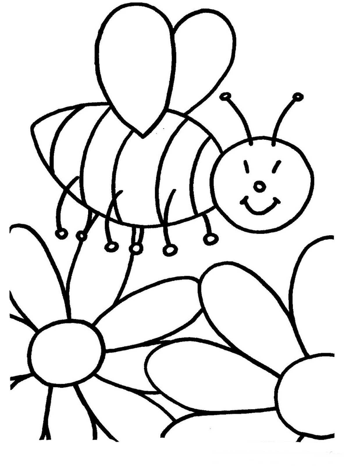 Free printable Bee coloring page #91 from Animals collection