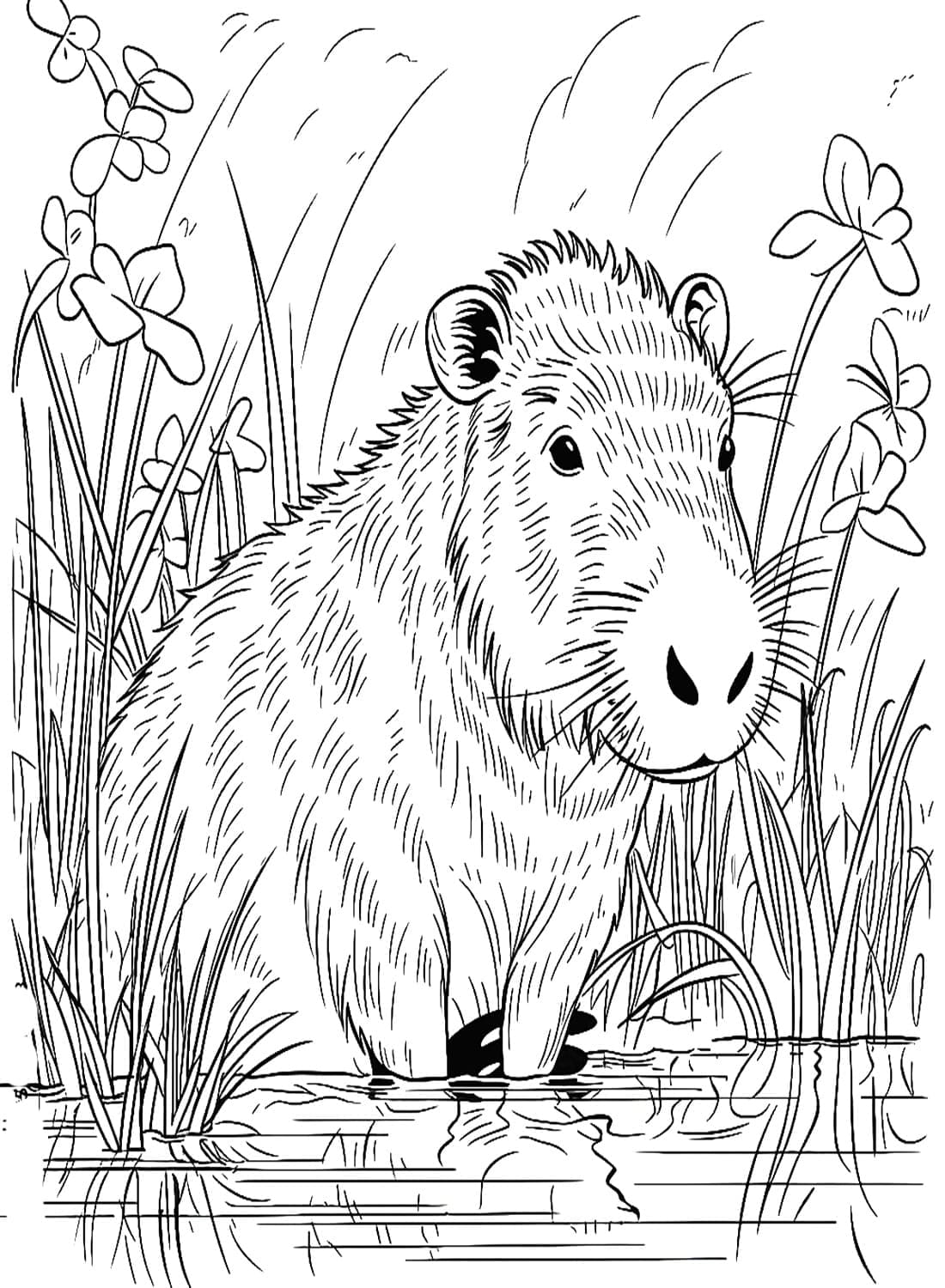 Free printable Capybara coloring page #207590 from Animals collection