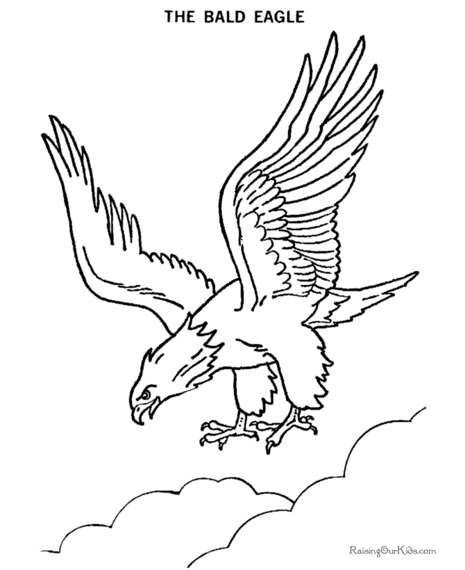 Free printable Eagle coloring page #293 from Animals collection