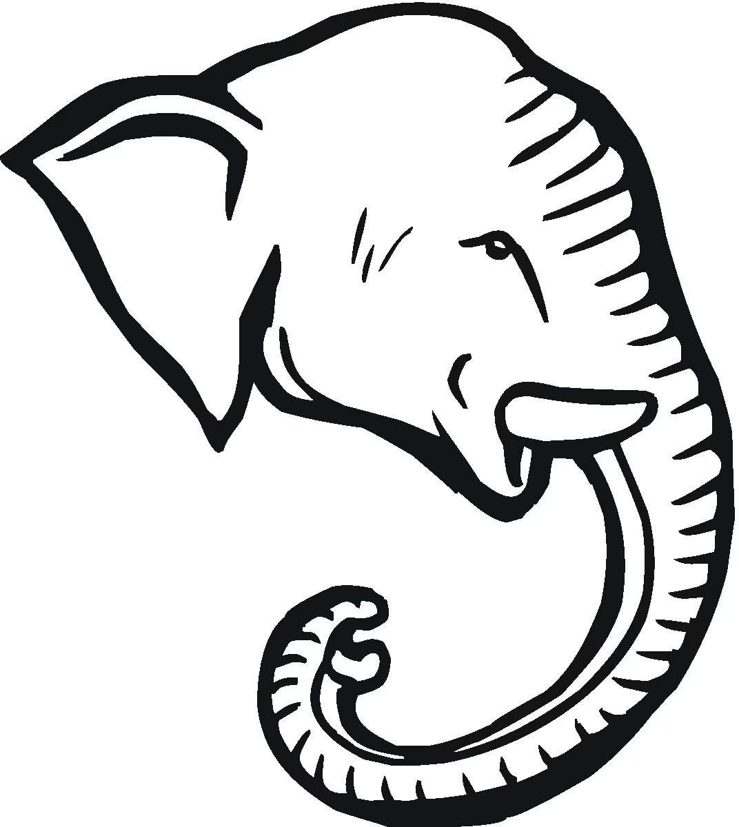 Free printable Elephant coloring page #6410 from Animals collection