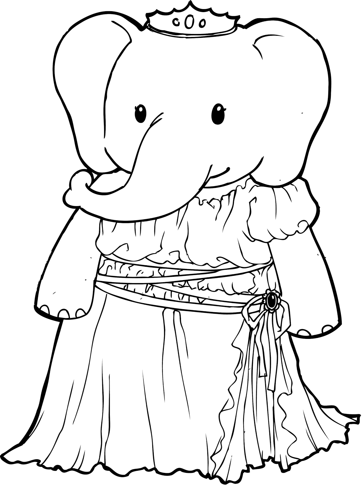 Free printable Elephant coloring page #6436 from Animals collection