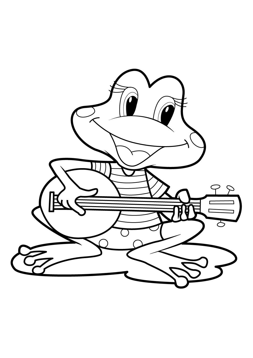 Free printable Frog coloring page #7580 from Animals collection