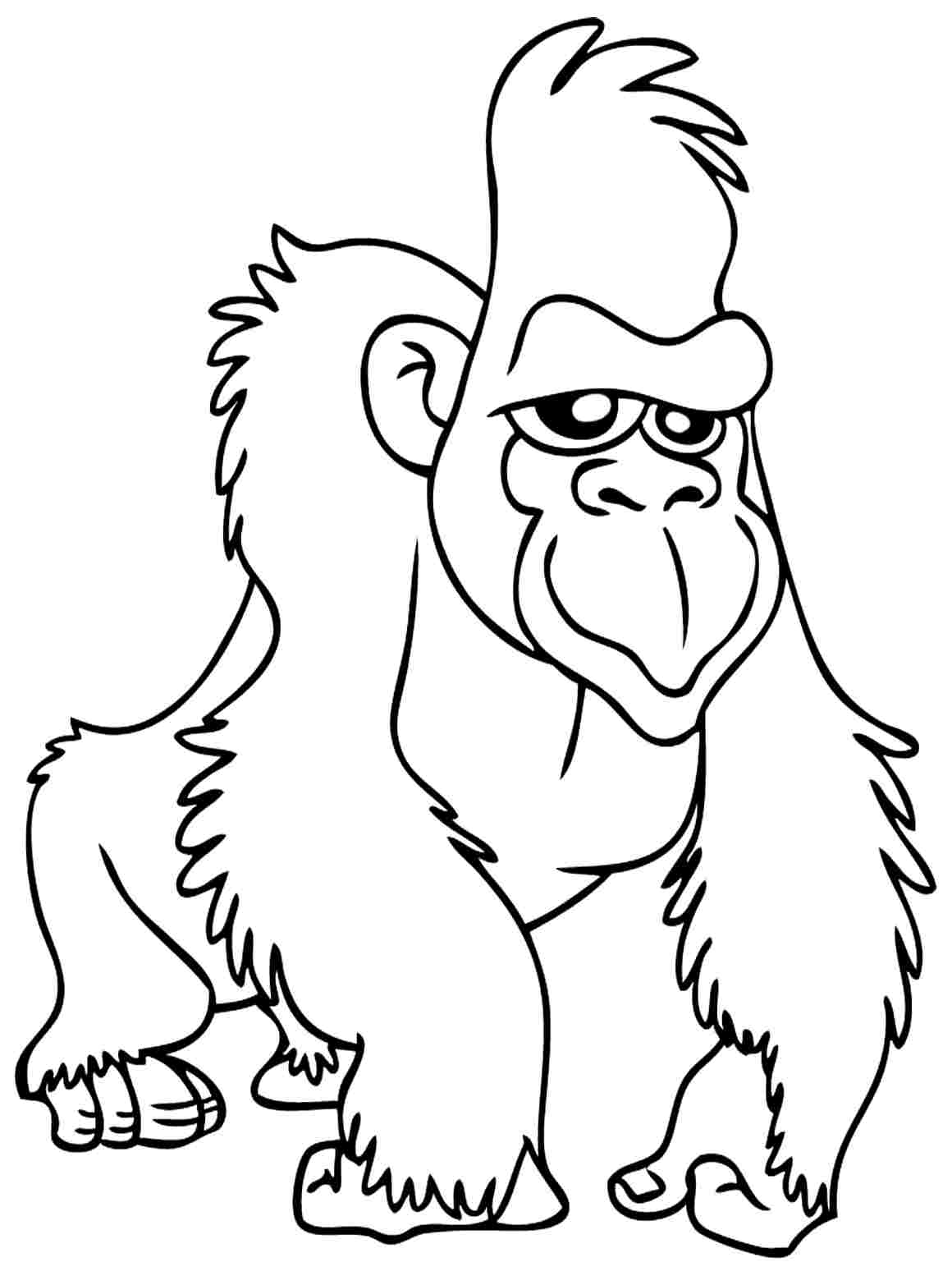Free printable Gorilla coloring page #7483 from Animals collection