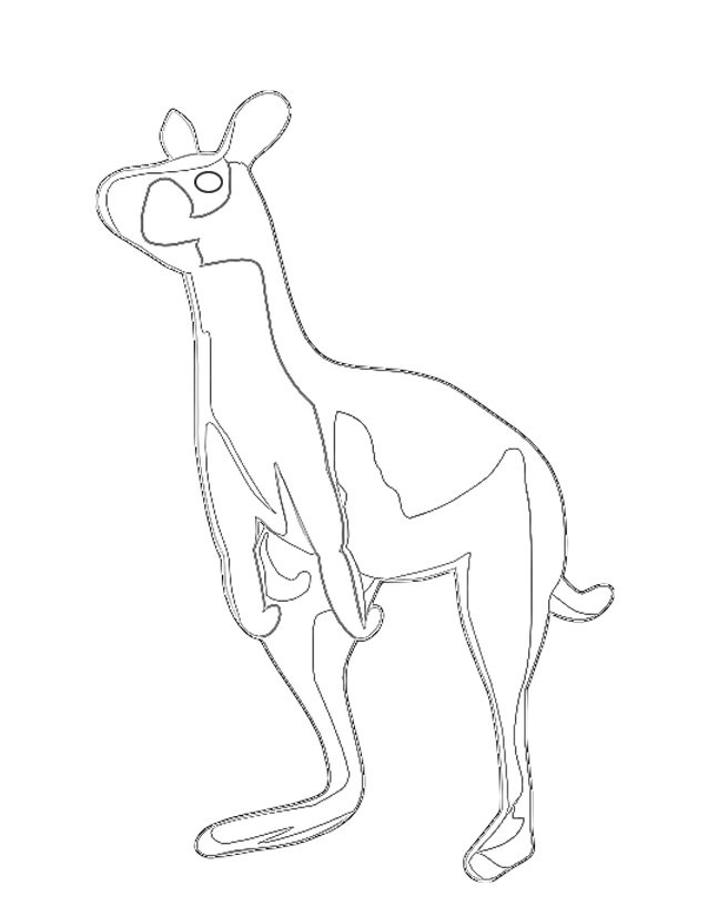 Free printable Kangaroo coloring page #9128 from Animals collection