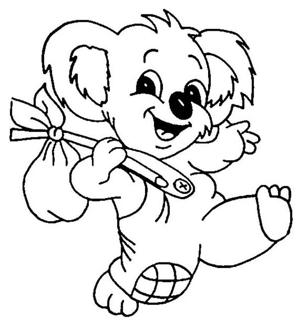 Free printable Koala coloring page #9385 from Animals collection