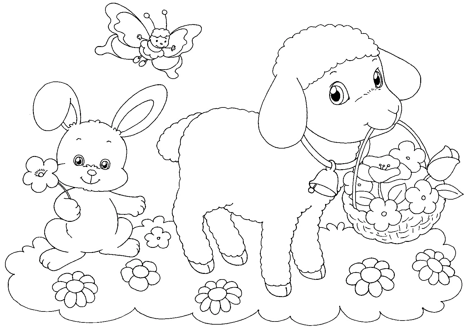 Free printable Lamb coloring page #196 from Animals collection