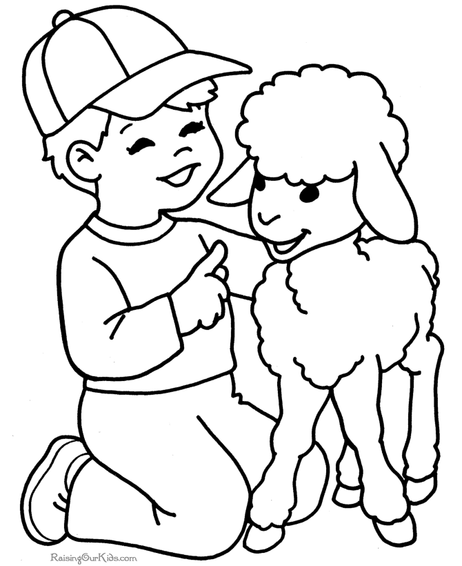 Free printable Lamb coloring page #202 from Animals collection