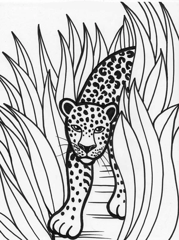 Free printable Leopard coloring page #9825 from Animals collection