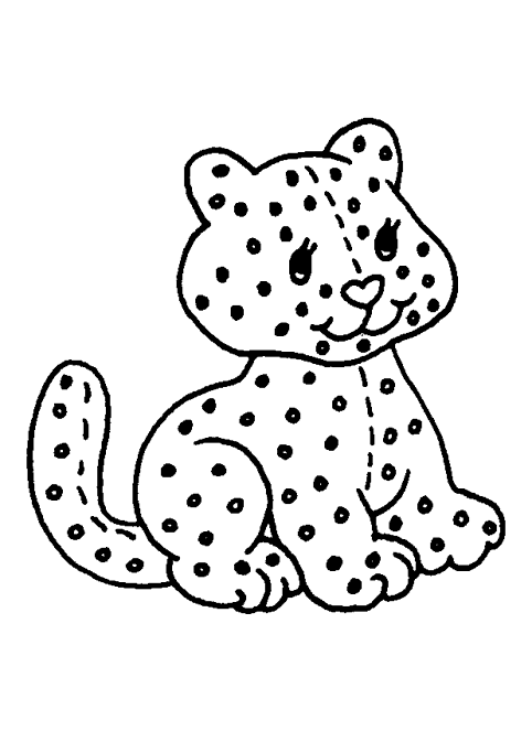 Free printable Leopard coloring page #9862 from Animals collection