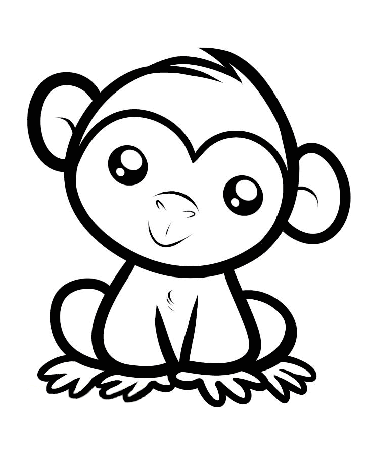 Free printable Monkey coloring page #14140 from Animals collection