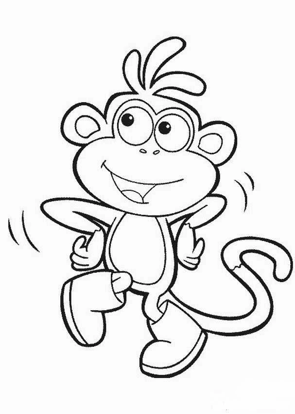 Free printable Monkey coloring page #14209 from Animals collection