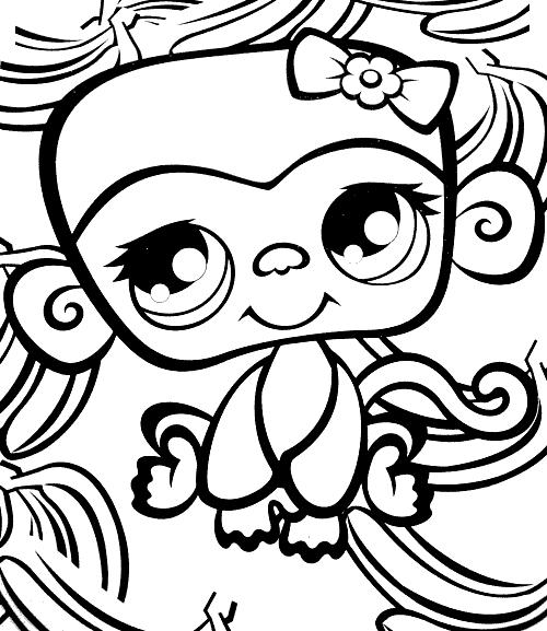 Free printable Monkey coloring page #14262 from Animals collection