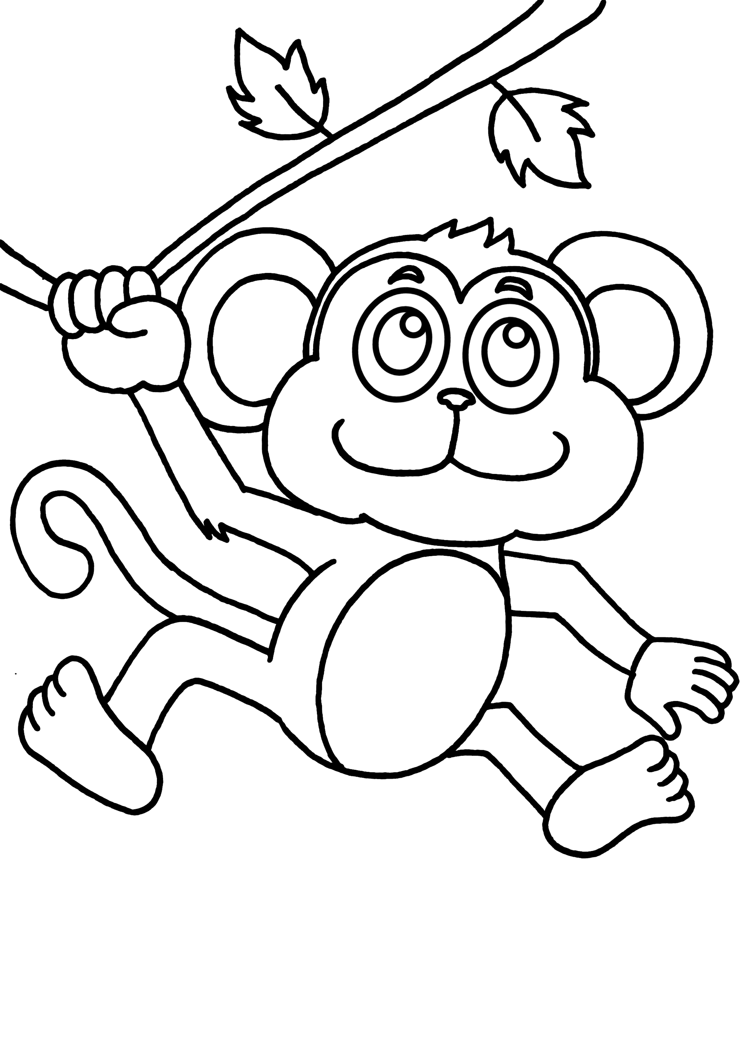 Free printable Monkey coloring page #14264 from Animals collection