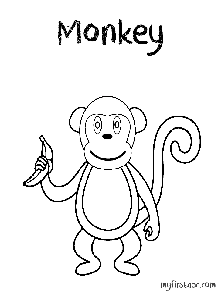 Free printable Monkey coloring page #14322 from Animals collection