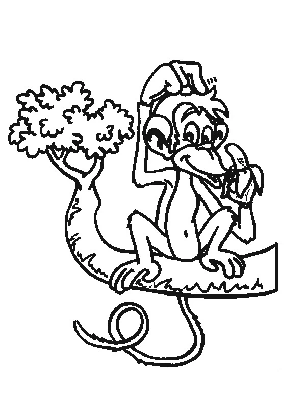 Free printable Monkey coloring page #14327 from Animals collection
