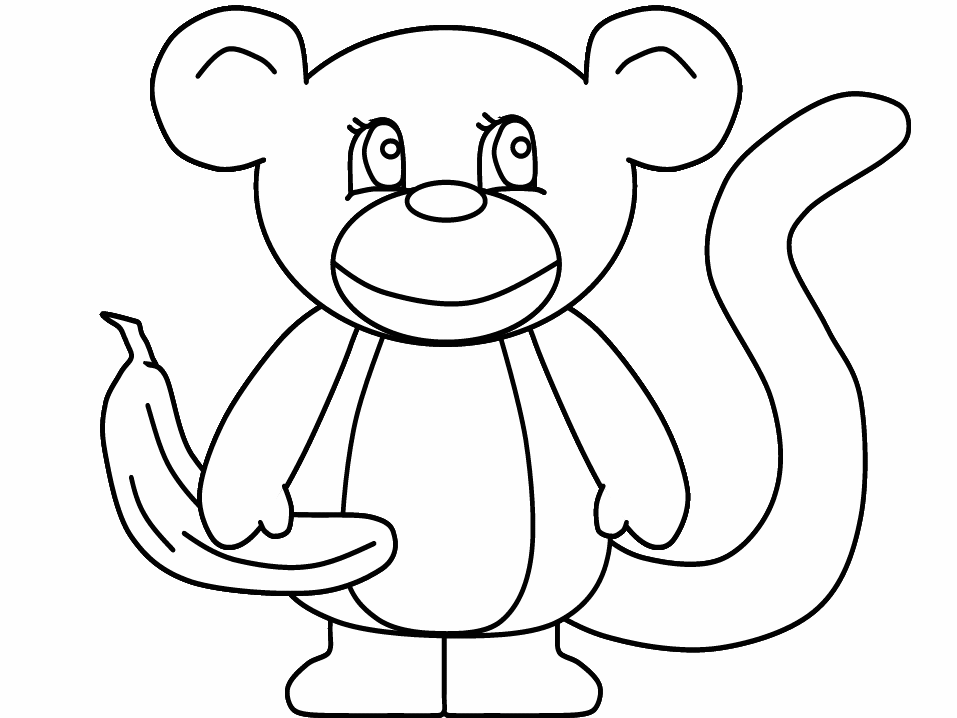Free printable Monkey coloring page #14336 from Animals collection
