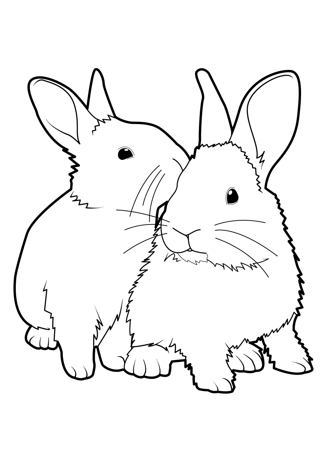 Free printable Rabbit coloring page #9503 from Animals collection