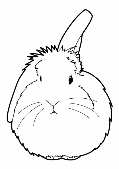 Free printable Rabbit coloring page #9641 from Animals collection