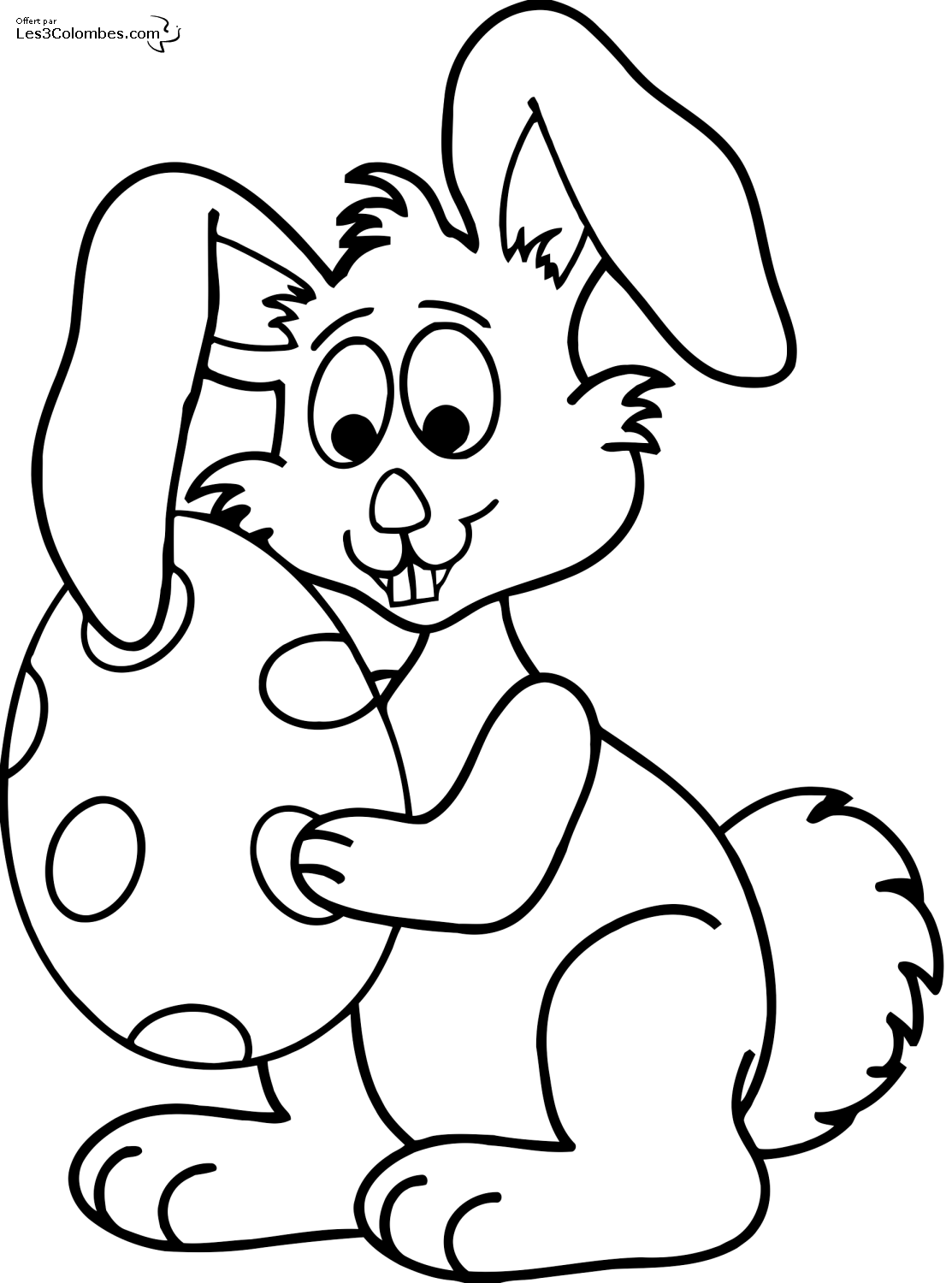 Free printable Rabbit coloring page #9688 from Animals collection