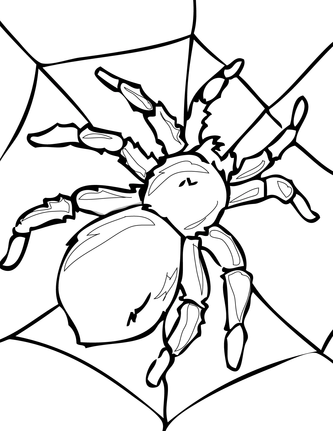 Free printable Spider coloring page #595 from Animals collection