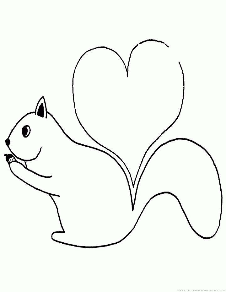 Free printable Squirrel coloring page #6230 from Animals collection