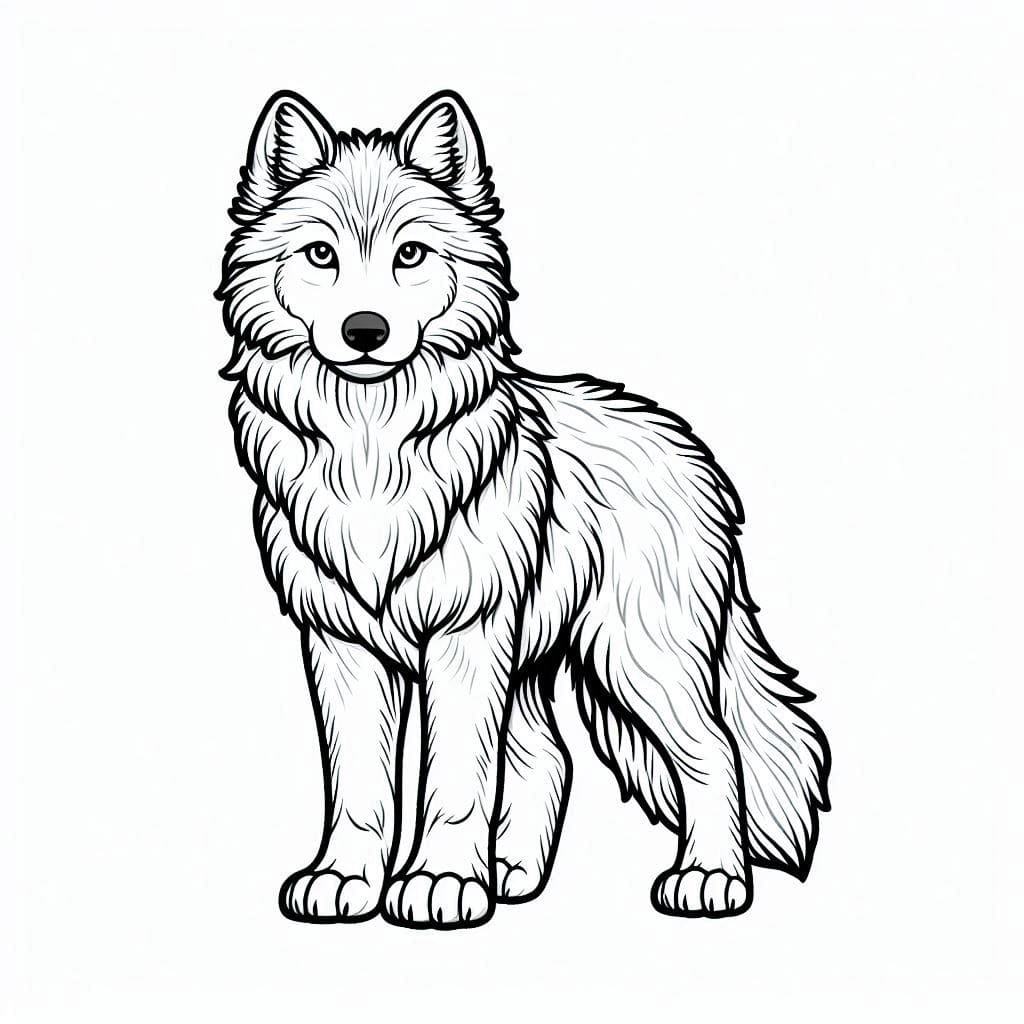 Free printable Wolf coloring page #215507 from Animals collection