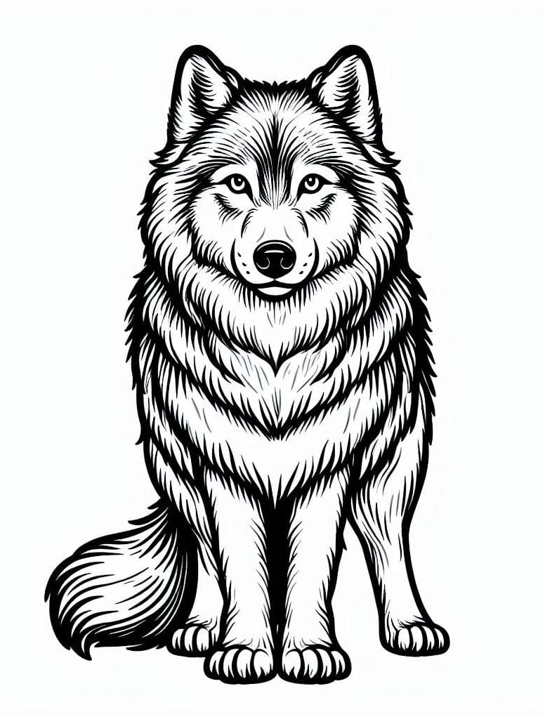 Free printable Wolf coloring page #215511 from Animals collection