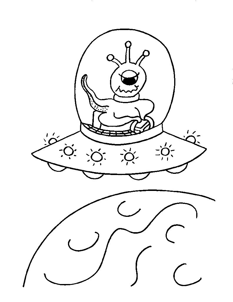 Free printable Alien coloring page #94563 from Characters collection
