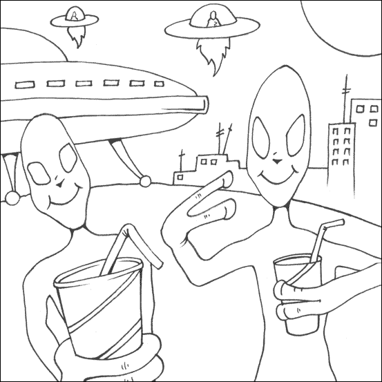 Free printable Alien coloring page #94820 from Characters collection