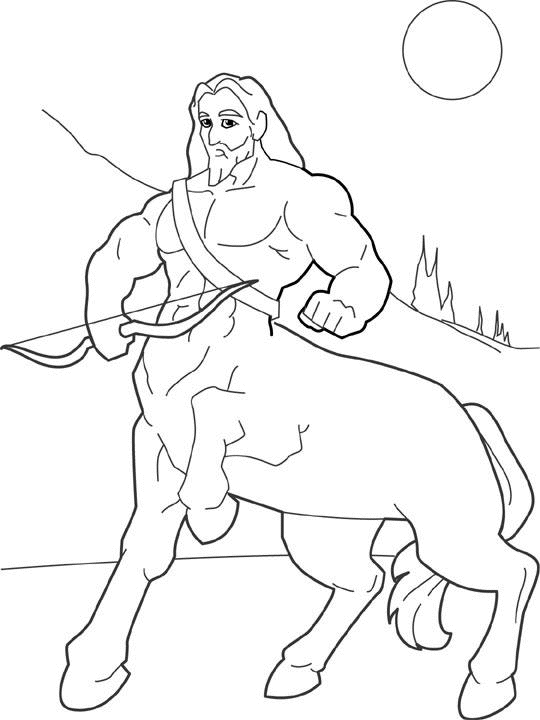 Free printable Centaur coloring page #149589 from Characters collection