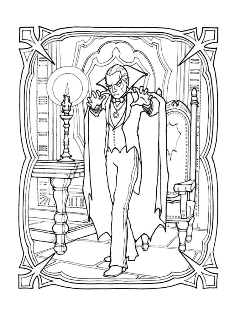 Free printable Dracula coloring page #204051 from Characters collection