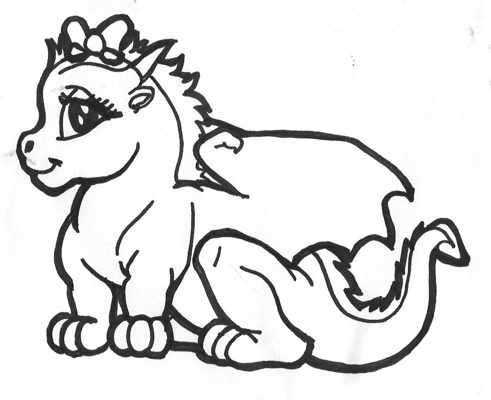 Free printable Dragon coloring page #5703 from Characters collection