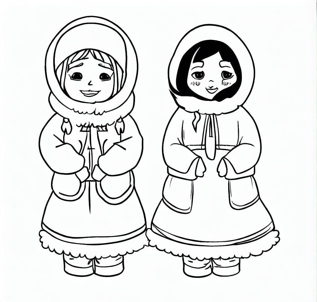 Free printable Eskimo coloring page #191299 from Characters collection