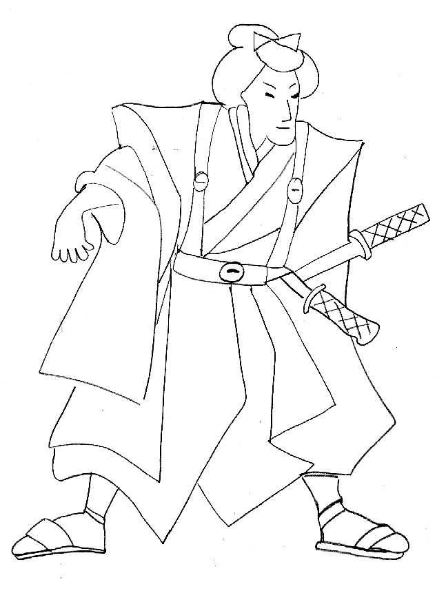 Free printable Samurai coloring page #107270 from Characters collection