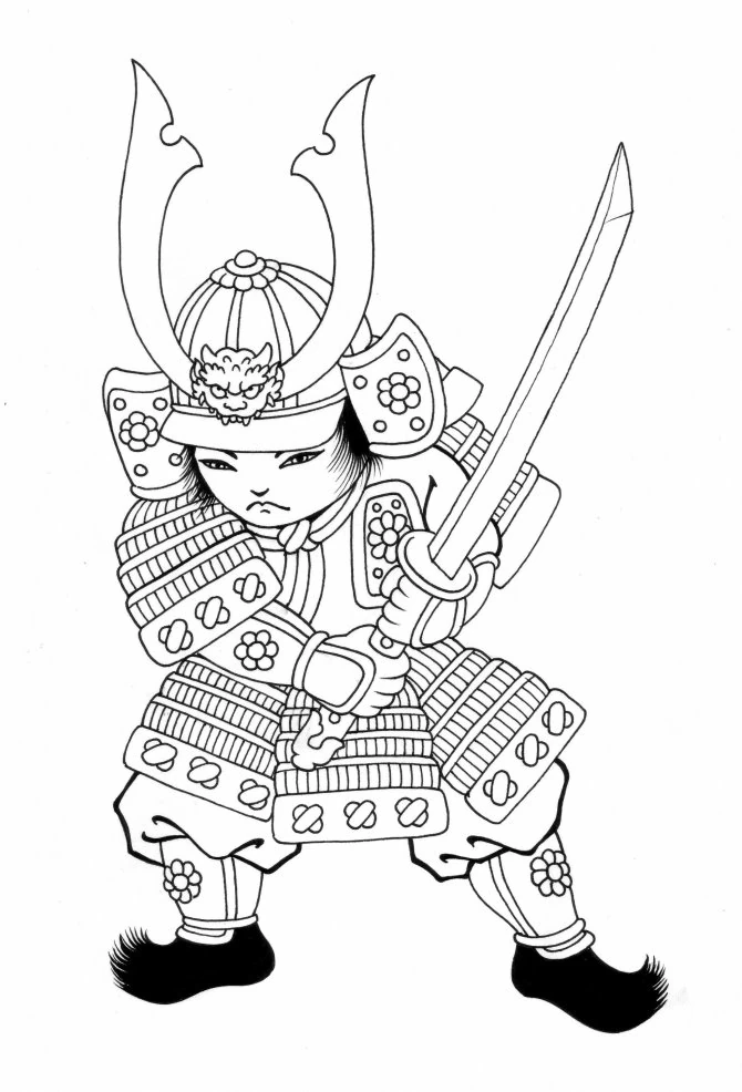Free printable Samurai coloring page #107289 from Characters collection
