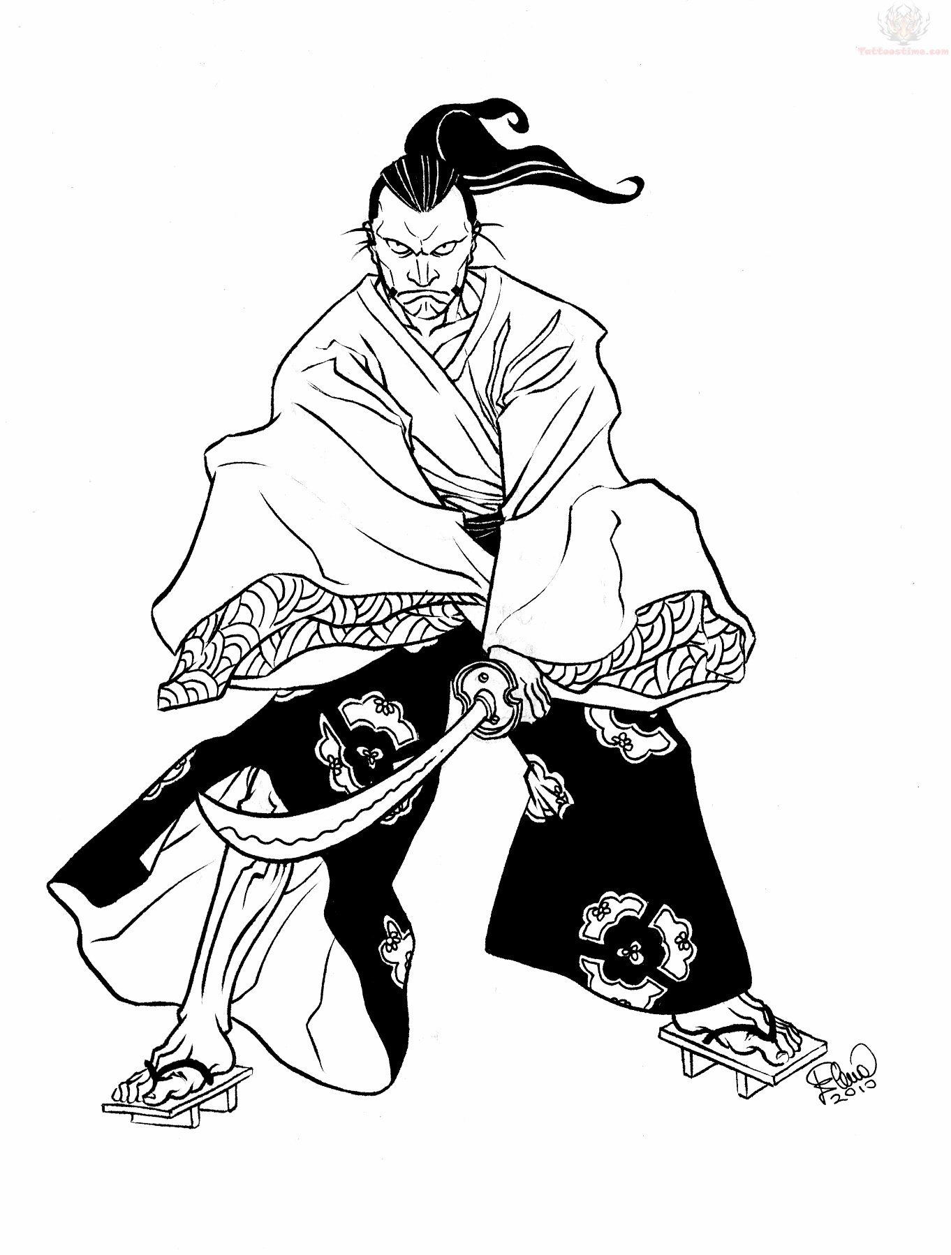 Free printable Samurai coloring page #107296 from Characters collection