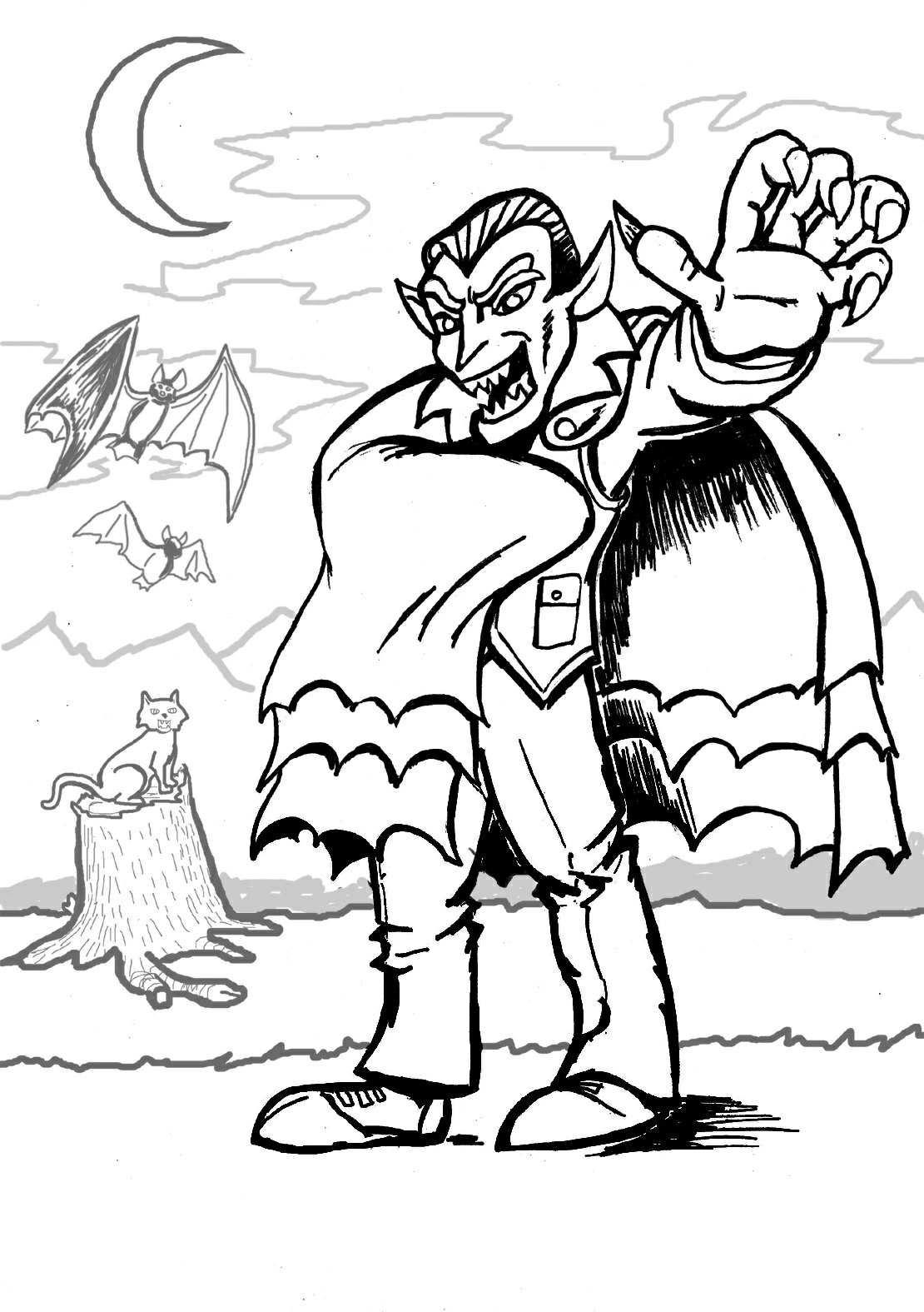 Free printable Vampire coloring page #85896 from Characters collection