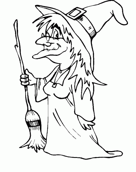 Free printable Witch coloring page #108201 from Characters collection