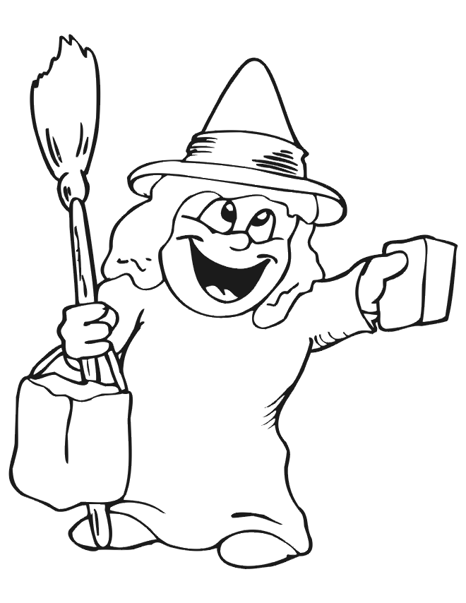 Free printable Witch coloring page #108301 from Characters collection