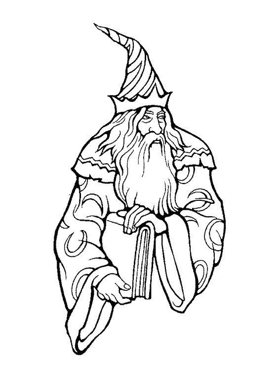Free printable Wizard coloring page #107982 from Characters collection