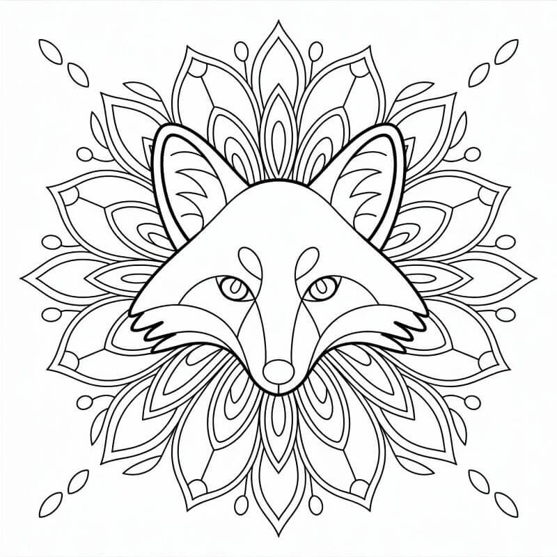 Free printable Fox Mandala coloring page #221999 from Mandalas collection