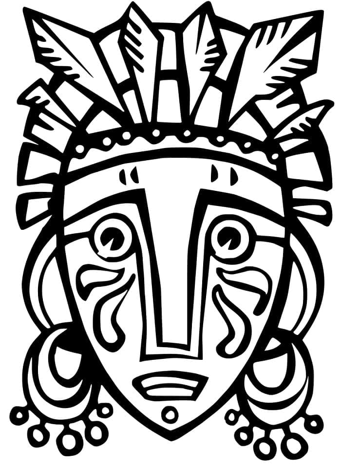Free printable African Mask coloring page #219182 from Objects collection