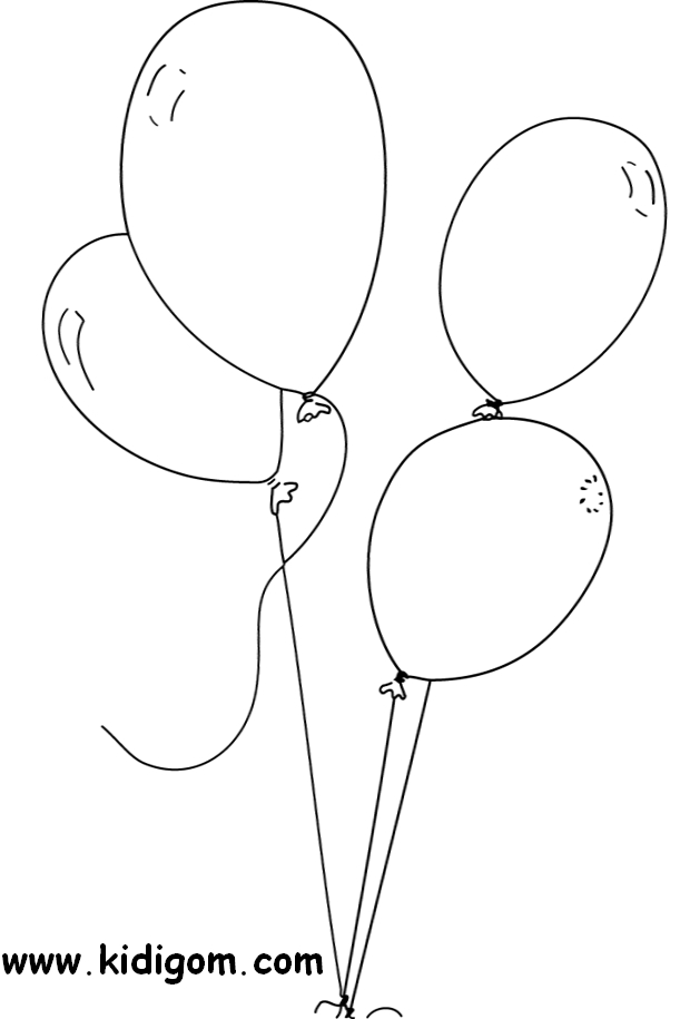 Free printable Balloon coloring page #169592 from Objects collection