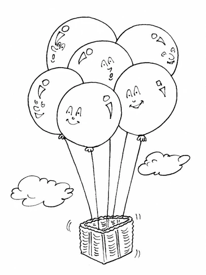 Free printable Balloon coloring page #169597 from Objects collection