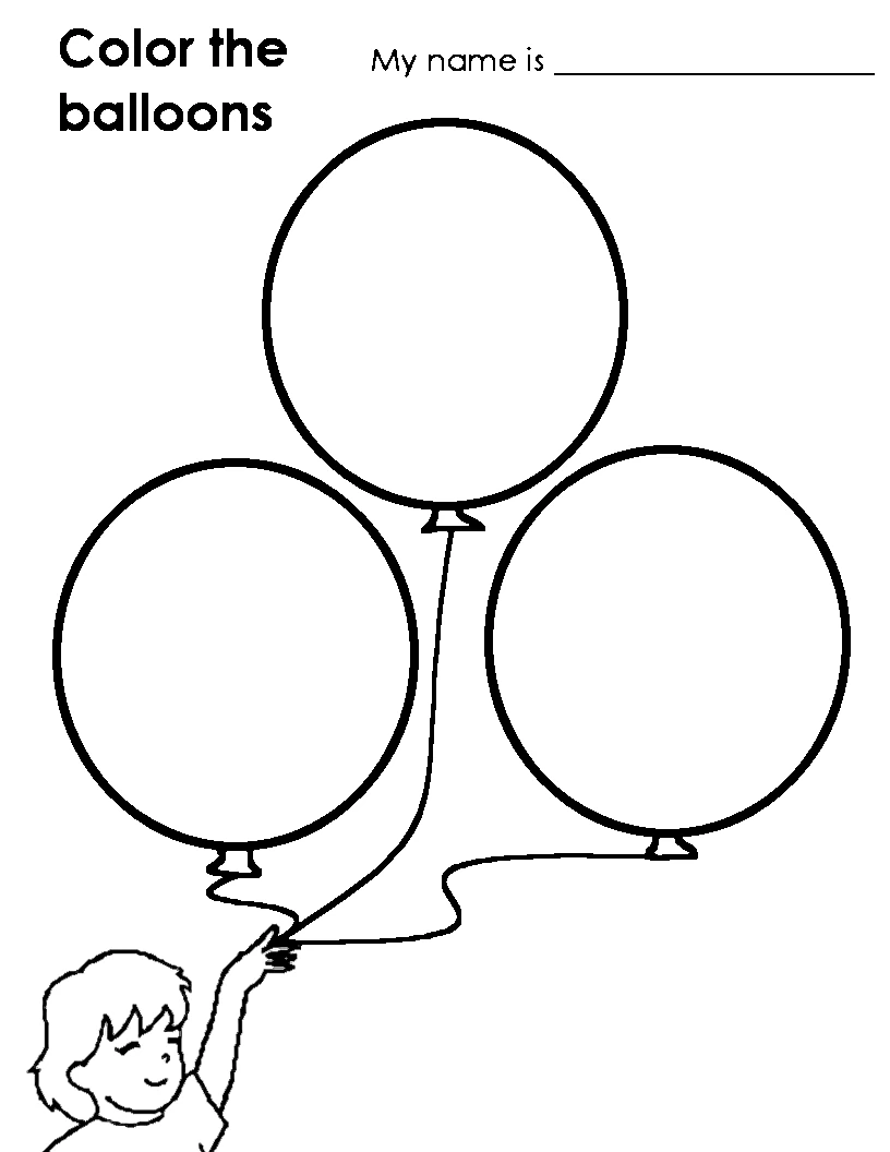 Free printable Balloon coloring page #169612 from Objects collection