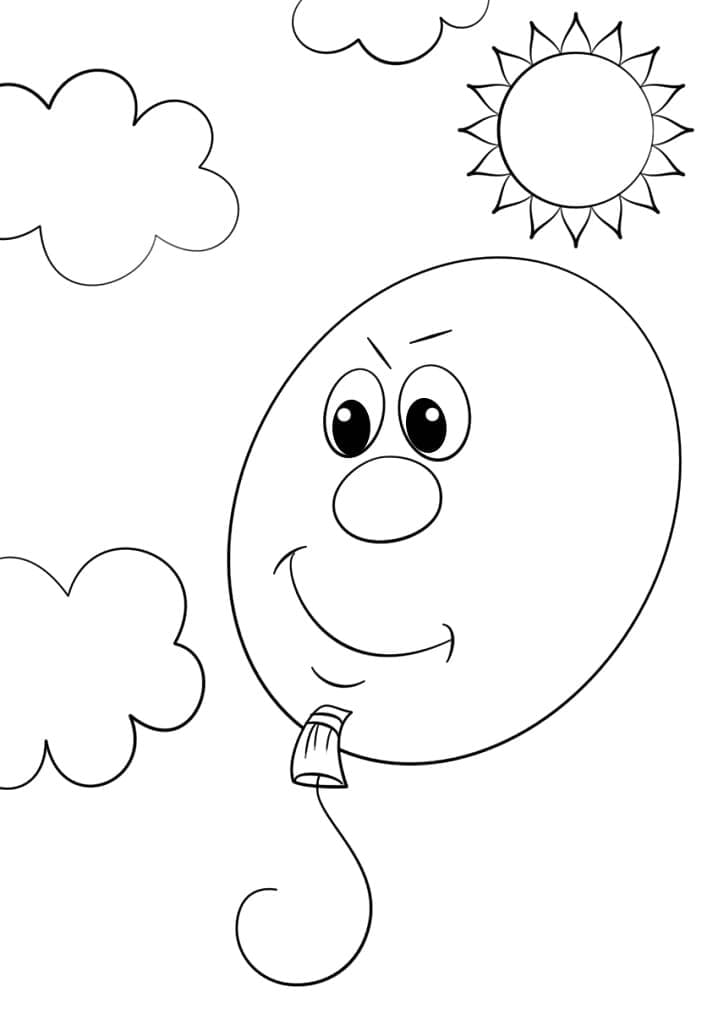 Free printable Balloon coloring page #184779 from Objects collection