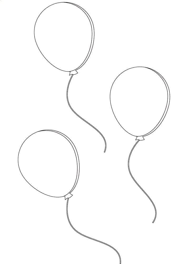 Free printable Balloon coloring page #184782 from Objects collection