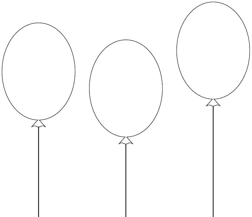Free printable Balloon coloring page #184814 from Objects collection